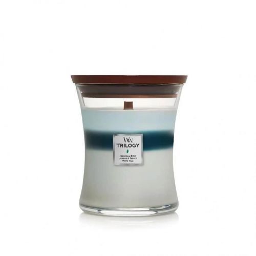 WoodWick Icy Woodland svíčka váza 275g