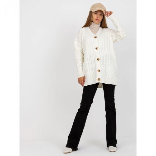 Ecru women's cardigan with RUE PARIS buttons