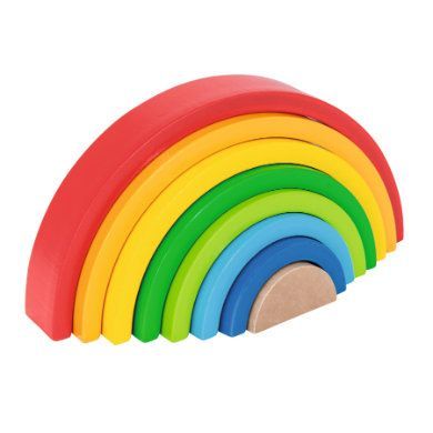 Dřevěné stavební kostky Eichhorn Rainbow