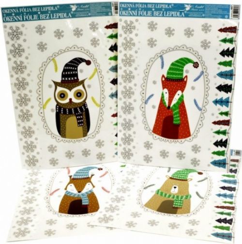Anděl Okenní fólie - Oválky se zvířaty 447