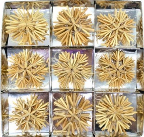 Anděl Slaměné ozdoby vločky - 27 ks - 2319