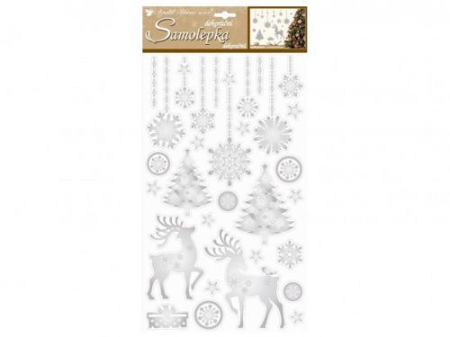 Anděl Samolepky stříbrné - Jelínci se stromky - 10324