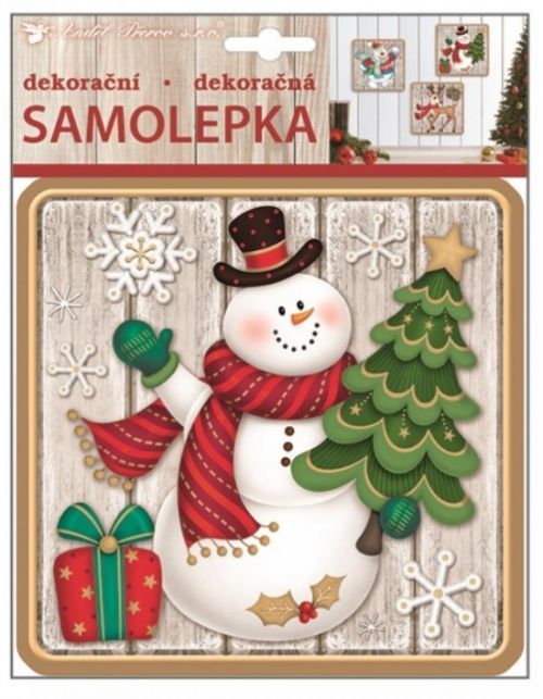 Anděl Samolepka plastická - Sněhulák - 23x18 cm - 10351