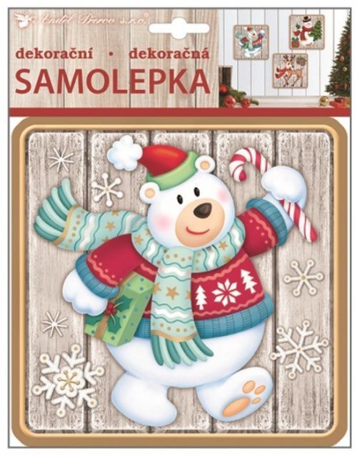 Anděl Samolepka plastická - Lední medvěd - 23x18 cm - 10352