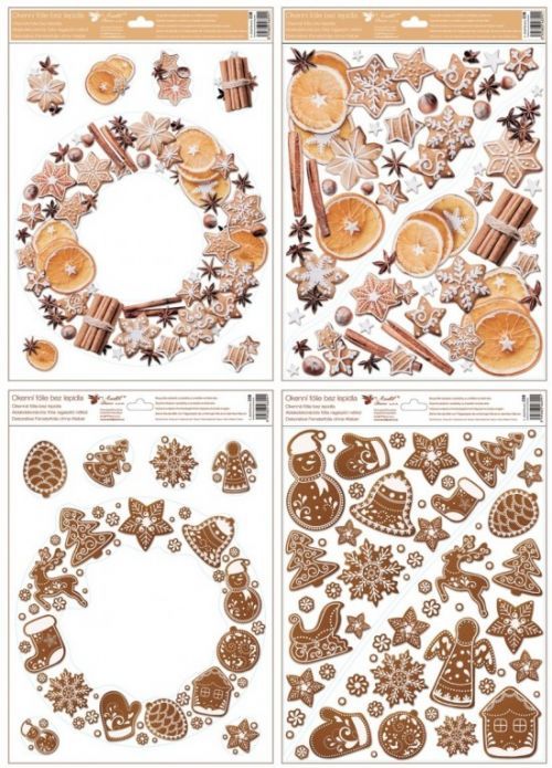 Anděl Okenní fólie perníčky - 30x42 cm - 236