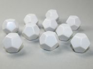 Chessex Opaque White Blank 12-sided Dices (10x)