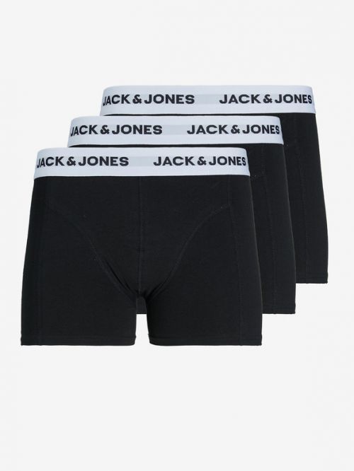 Jack & Jones Basic Boxerky 3 ks Černá