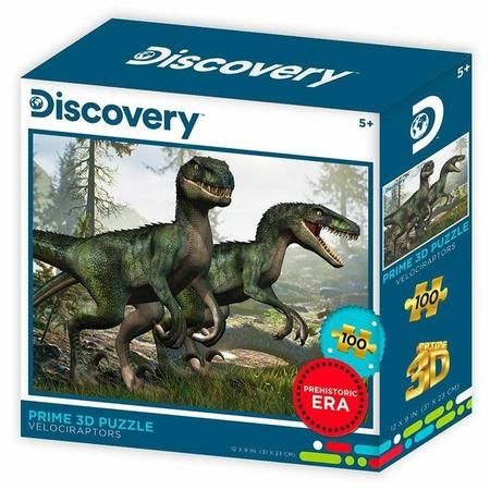 PRIME 3D Puzzle Discovery: Velociraptors 3D 100 dílků