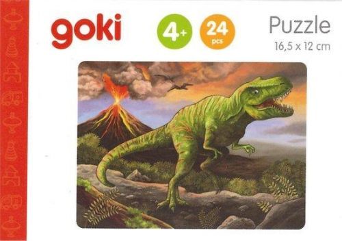 GOKI Dřevěné puzzle Dinosauři: T-Rex 24 dílků