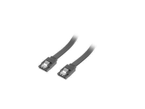 LANBERG SATA DATA III (6GB/S) F/F CABLE 50CM METAL CLIPS BLACK