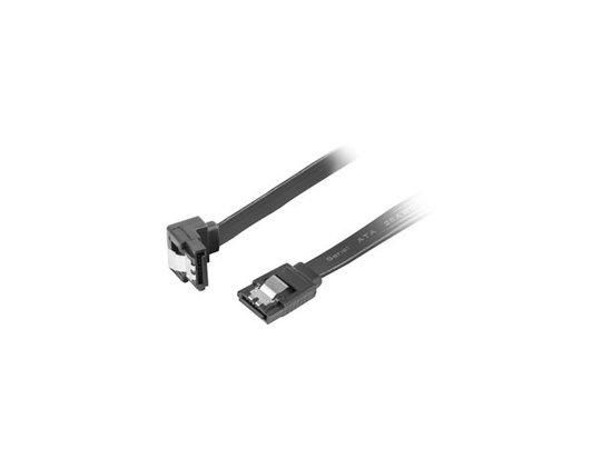 LANBERG SATA DATA III (6GB/S) F/F CABLE 50CM ANGLED METAL CLIPS BLACK