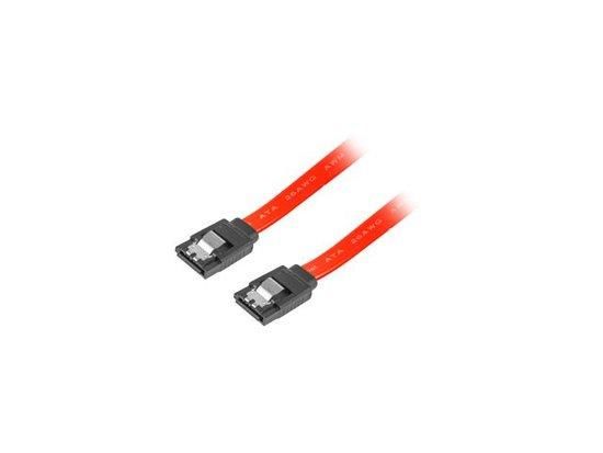 LANBERG SATA DATA II (3GB/S) F/F CABLE 50CM METAL CLIPS RED