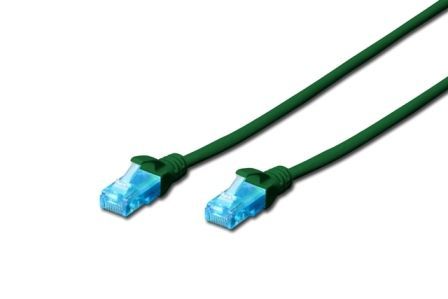 DIGITUS CAT 5e U-UTP patch cable PVC AWG 26 7 length 0.5m color green