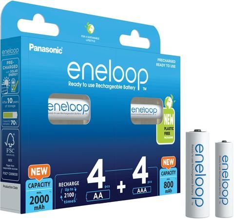 PANASONIC-ENELOOP HR6 2000mAh + HR03 800mAh 8BP N