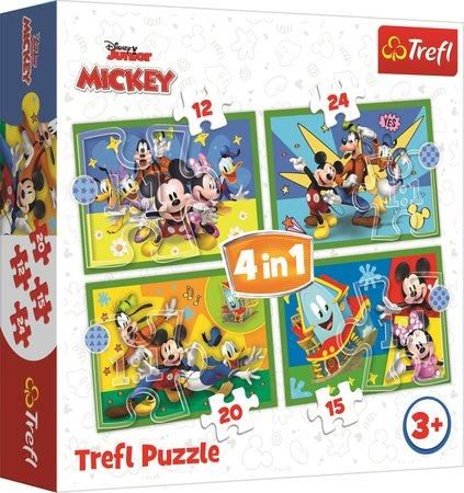 TREFL Puzzle Mickeyho klubík: S přáteli 4v1 (35,48,54,70 dílků)