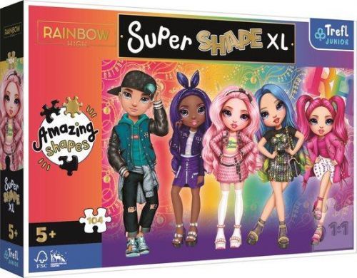 TREFL Puzzle Super Shape XL Rainbow High: Styl 104 dílků