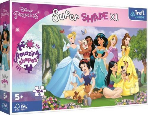 TREFL Puzzle Super Shape XL Disney princezny: V zahradě 104 dílků