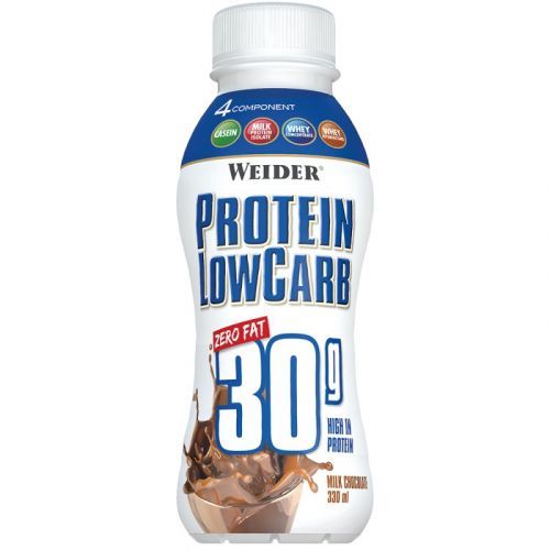 Weider Protein Low Carb 330 ml, čtyřsložkový proteinový nápoj na mléčné bázi, Vanilka