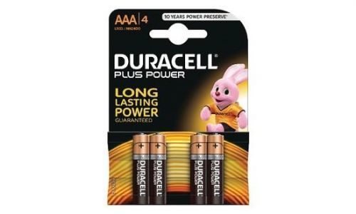 Tužkové baterie AAA DURACELL LR03/MN2400 Plus Extra Life alkalická (blistr 4ks)