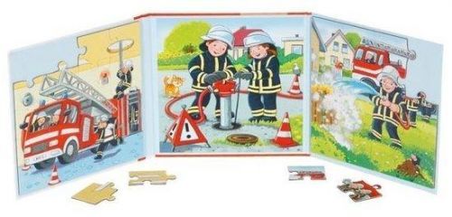 GOKI Magnetická puzzle kniha Hasičský sbor 2x20 dílků