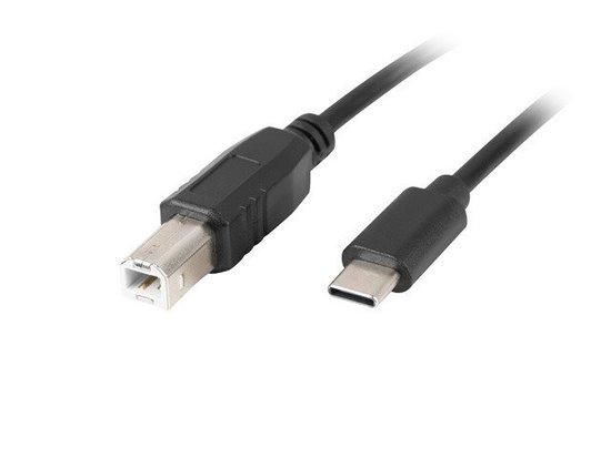 LANBERG USB-C(M)->USB-B(M) 2.0 CABLE 1.8M BLACK