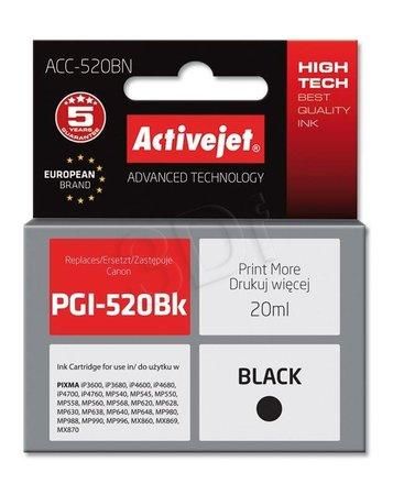 ActiveJet Ink cartridge Canon PGI-520Black (WITH CHIP)     ACC-520Bk, EXPACJACA0079