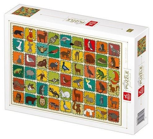 DEICO Puzzle Vzorník: Lesní zvířata 1000 dílků