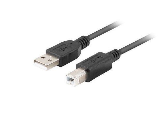 LANBERG USB-A(M)->USB-B(M) 2.0 CABLE 1M BLACK FERRITE BOX