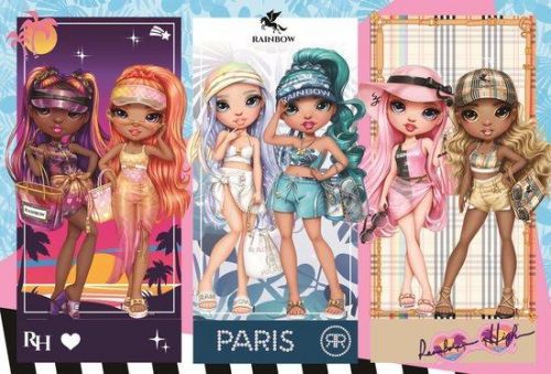 TREFL Puzzle Rainbow High: Duhové panenky 100 dílků