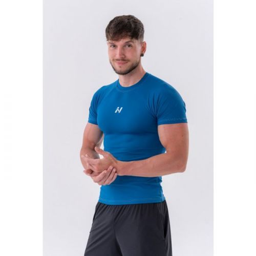 Pánské tričko Slim-fit Blue XL - NEBBIA