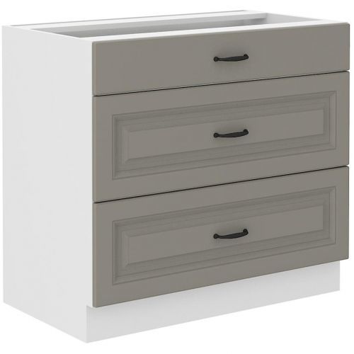 Kuchyňská Skříňka Stilo claygrey/bílá 80D 3S BB