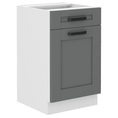 Kuchyňská skříňka Luna dustgrey/bílá 50D 1F 1S BB