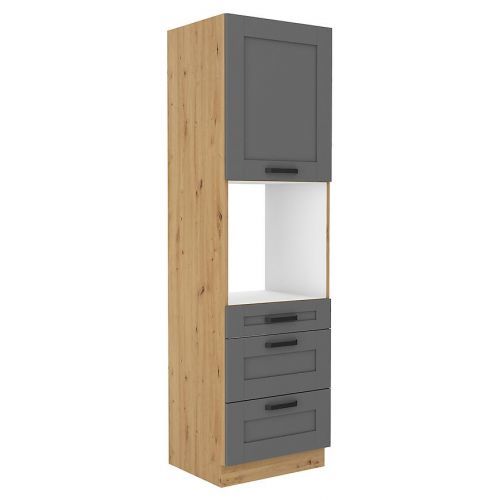 Kuchyňská skříňka Luna dustgrey/artisan 60DPS-210 3S 1F