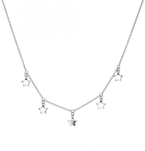 Hot Diamonds Hravý stříbrný náhrdelník s diamantem Most Loved DN161/DN163 32 - 39 cm