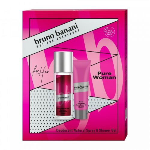 Bruno Banani Pure Woman - deodorant s rozprašovačem 75 ml + sprchový gel 50 ml