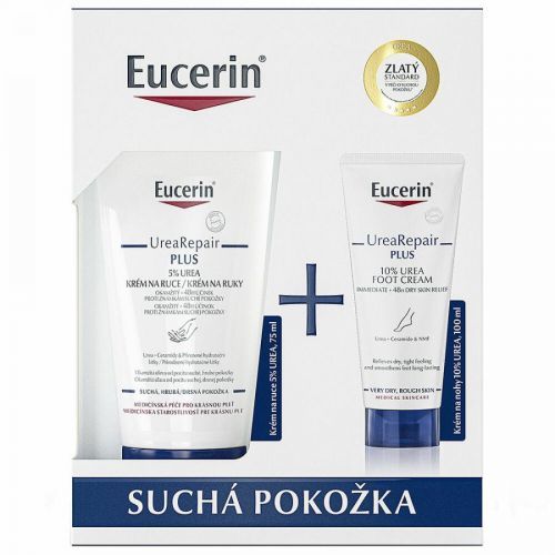 EUCERIN UreaRepair Plus Krém na ruce 5% Urea 75 ml + Krém nohy 10% Urea 100 ml Vánoční kazeta 2022