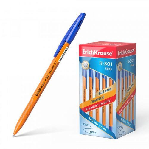 Erich Krause Kuličkové pero R-301 Orange Stick 0.7 barva inkoustu: modrá