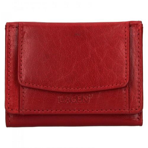 Dámská kožená slim peněženka Lagen Déborah - červená