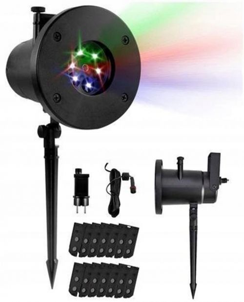 Barevný venkovní LED projektor laser MAXY na Váš dům, 12 motivů - BR8095