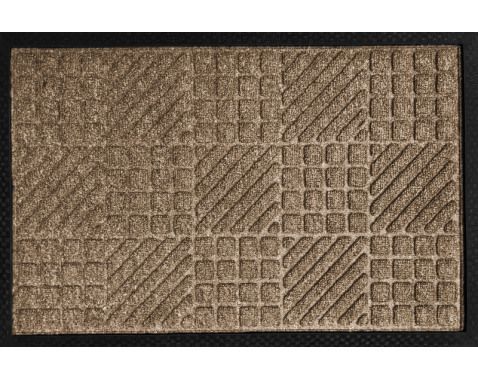 Rohožka 40x60 cm, hnědé čtverce a proužky