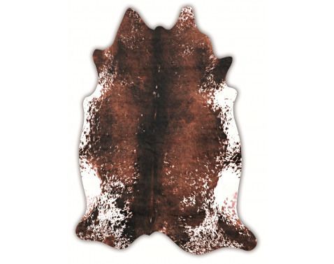 Imitace kravské kůže hnědé skvrny, 120x150 cm