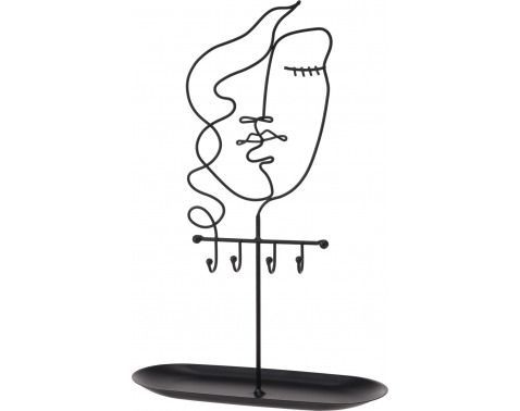 Stojan na šperky Abstraktní obličej, černý
