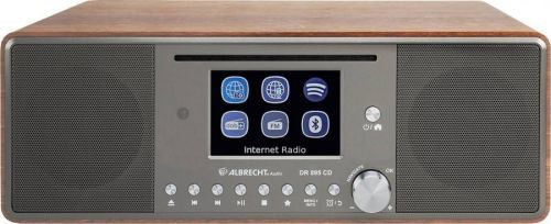 Albrecht DR 895 internetové stolní rádio internetové, DAB plus , FM DAB plus , internetové rádio, USB, CD, Wi-Fi   vlašský ořech