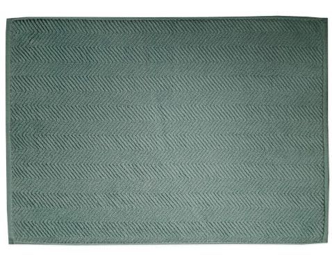 Koupelnová předložka Ocean, BIO bavlna, tmavě zelená, 50x70 cm