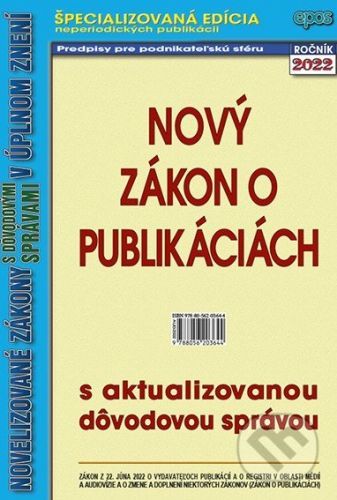 Nový zákon o publikáciách - Epos