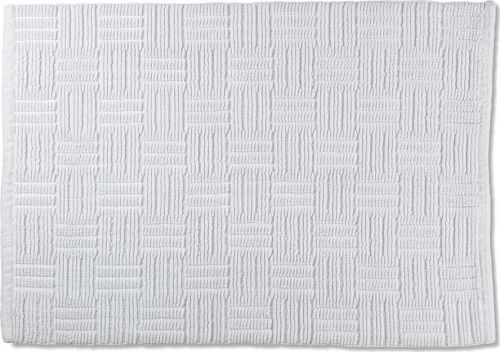 Bílá bavlněná koupelnová předložka Kela Leana, 50 x 80 cm