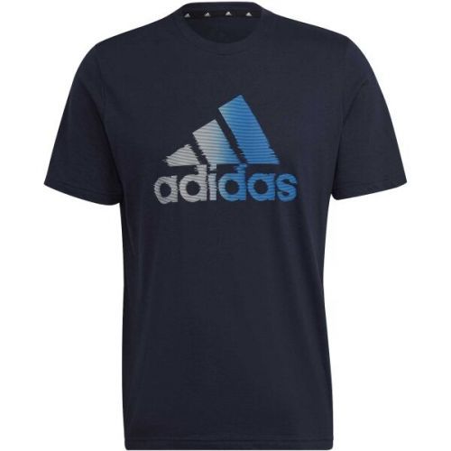 adidas D2M LOGO TEE Pánské sportovní tričko, černá, velikost M