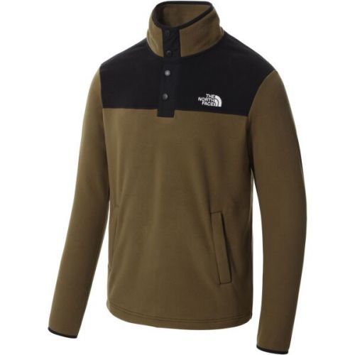 The North Face M HOMESAFE SNAP NECK FLEECE PULLOVER Pánská fleecová mikina, khaki, velikost XL