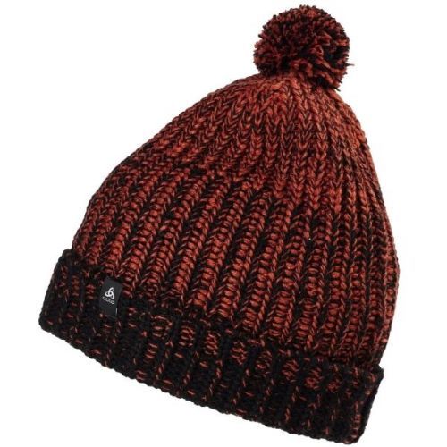 Odlo HEAVY KNIT HAT Čepice s bambulí, červená, velikost UNI