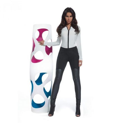 Bas Bleu JENNY women's leggings leather made of combined materials